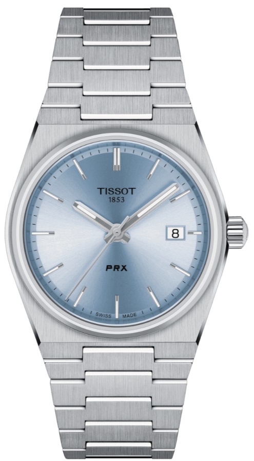 The 35-mm Tissot PRX Watch with Tiffany Blue Dial