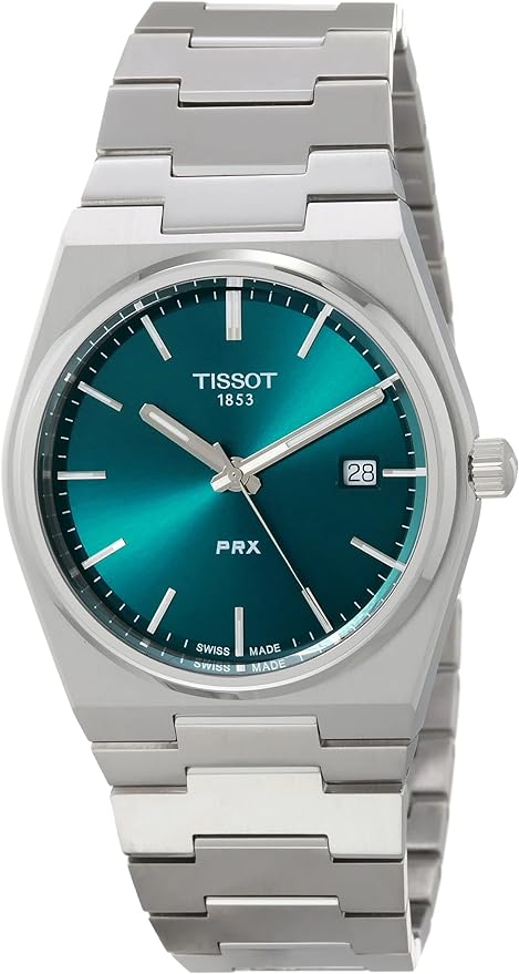 The 40-mm Tissot PRX Quartz Watch with Green Dial