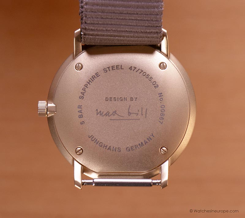 Junghans Max Bill 047/7055.02 watch case back